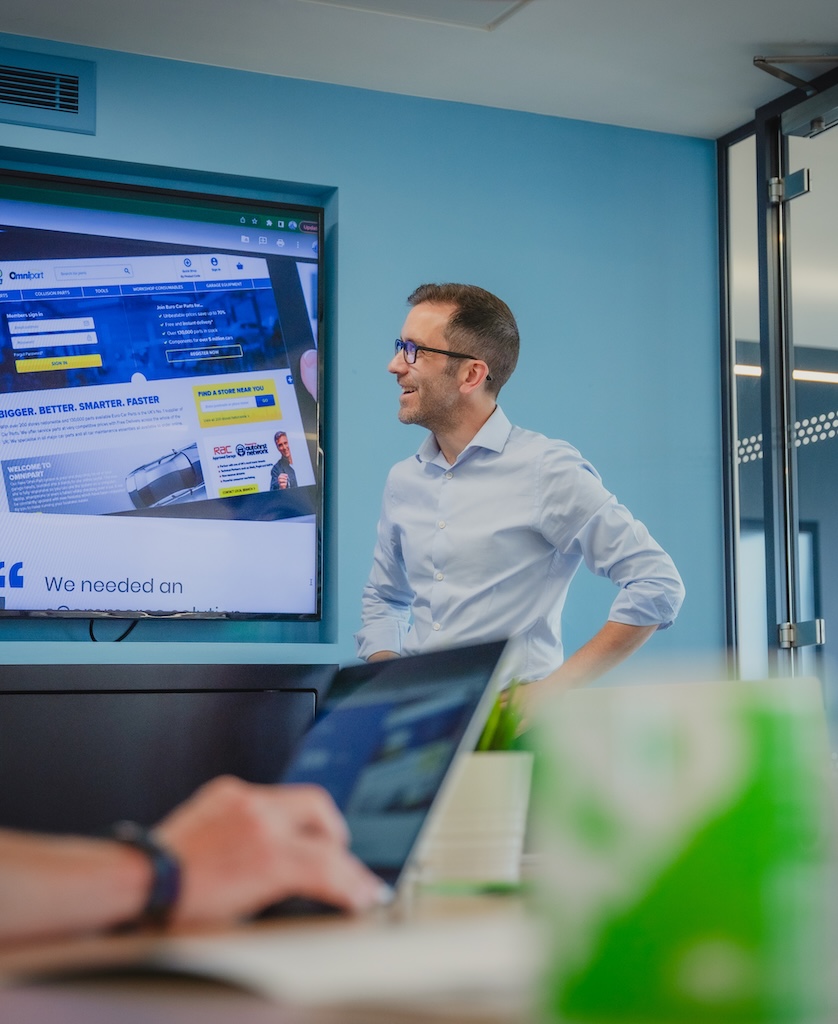 Team collaboration in modern office